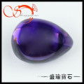 purple teardrop cabochon luster gemstone beads CZPS0040